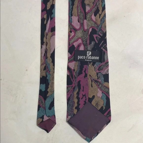 Paco Rabanne Multicolor Abstract Tie - Picture 4 of 5